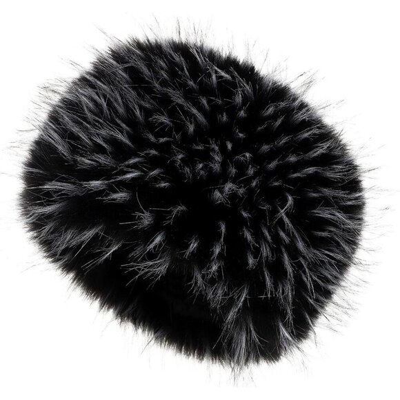 Women\'s Black & White Winter Faux Fur Cossak Russian Style Hat Warm Cap
